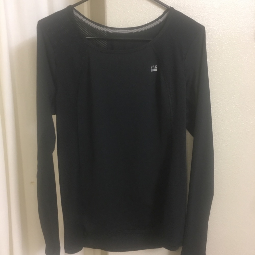 Black VS long sleeve worn out shirt